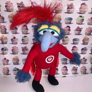 Disney Muppets 9" Superhero Gonzo Plush Target Cape Stuffed stuffy.